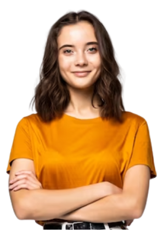 Portrait of beautiful young woman standing on grey wall (3)